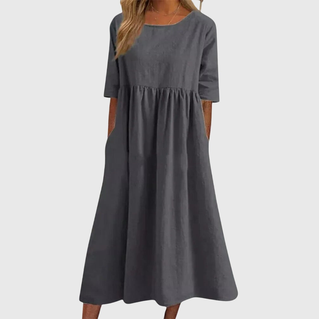 Birgitta | Elegantti Lyhythihainen Mekko