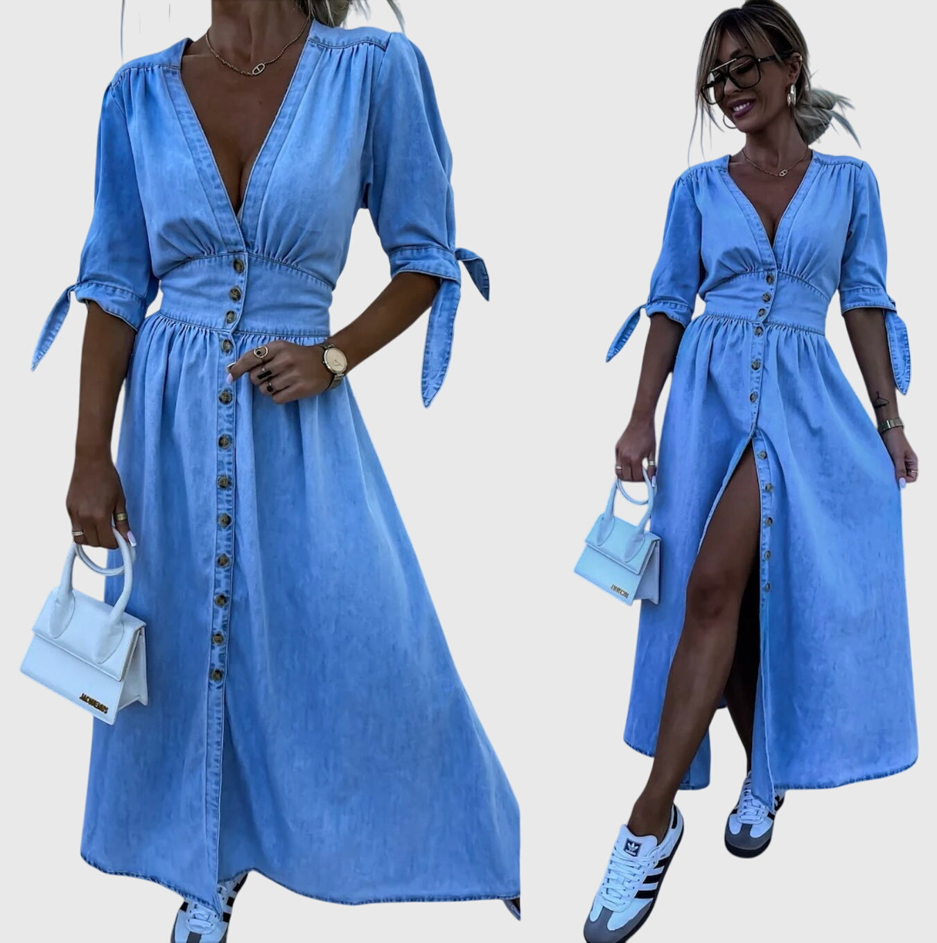 Birgitta | Tyylikäs Denim-mekko