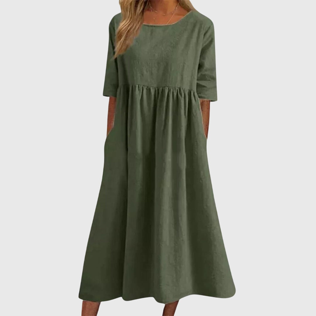 Birgitta | Elegantti Lyhythihainen Mekko