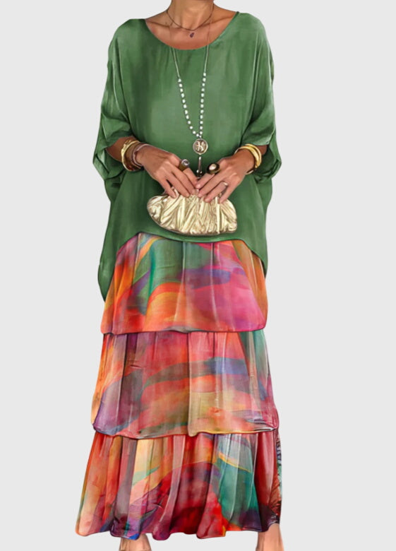 Birgitta | Pitkä ja Valoisa Elegantti Mekko