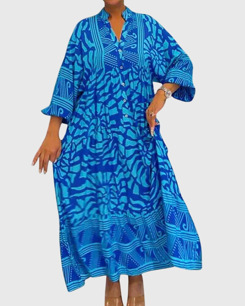 Birgitta | Maxi Mekko Elegantilla Printillä