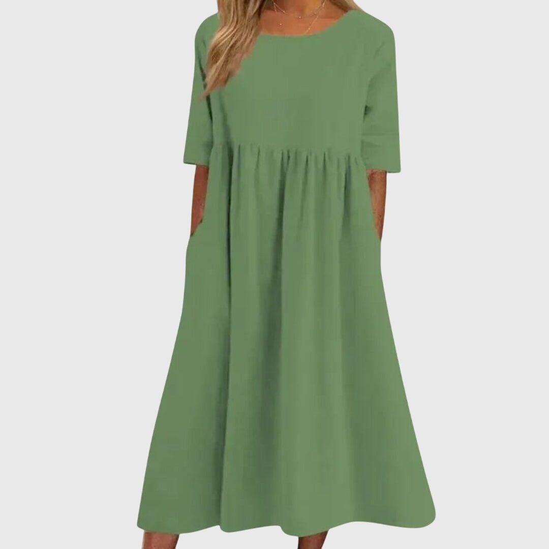 Birgitta | Elegantti Lyhythihainen Mekko