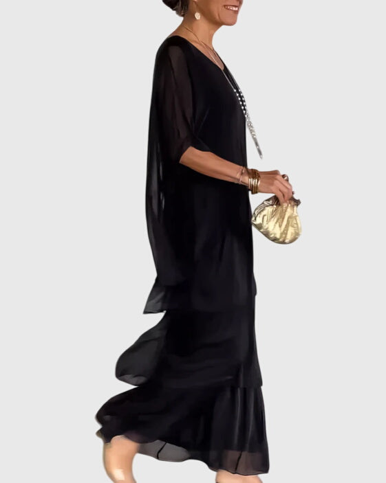 Birgitta | Pitkä ja Valoisa Elegantti Mekko