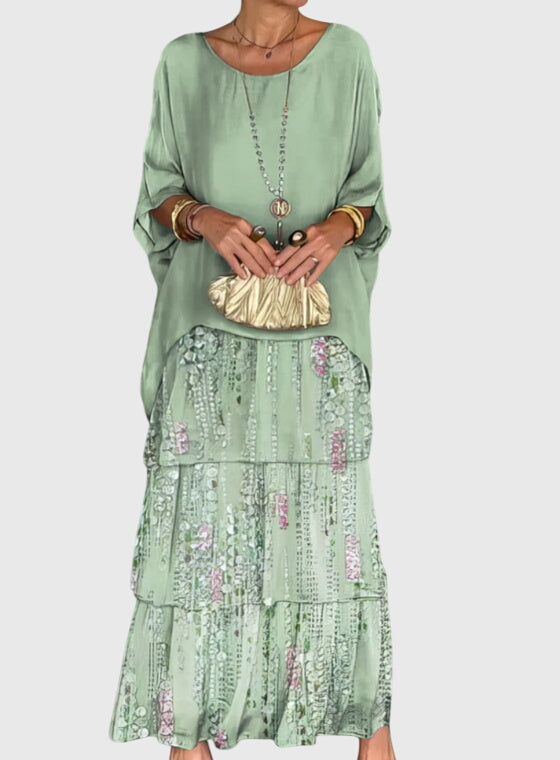 Birgitta | Pitkä ja Valoisa Elegantti Mekko
