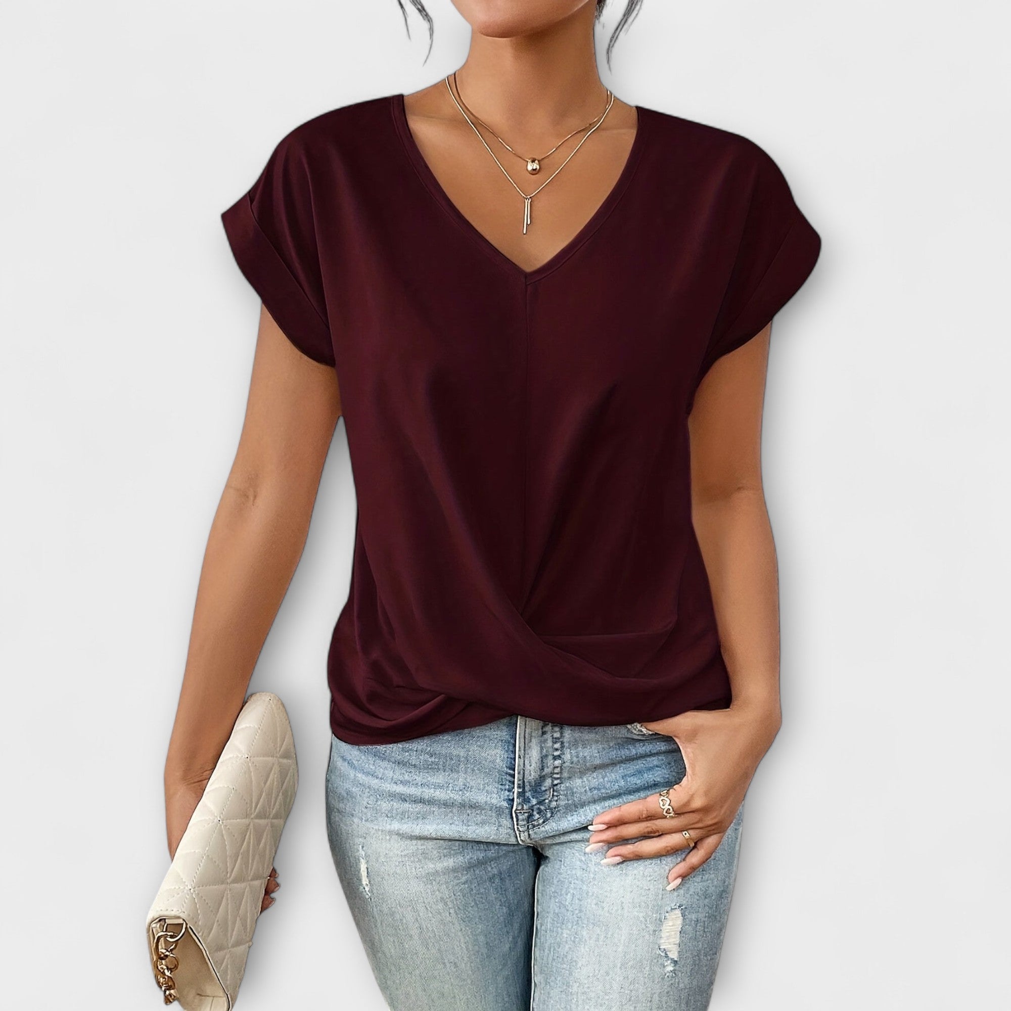 Birgitta | Elegantti V-pääntie Toppi
