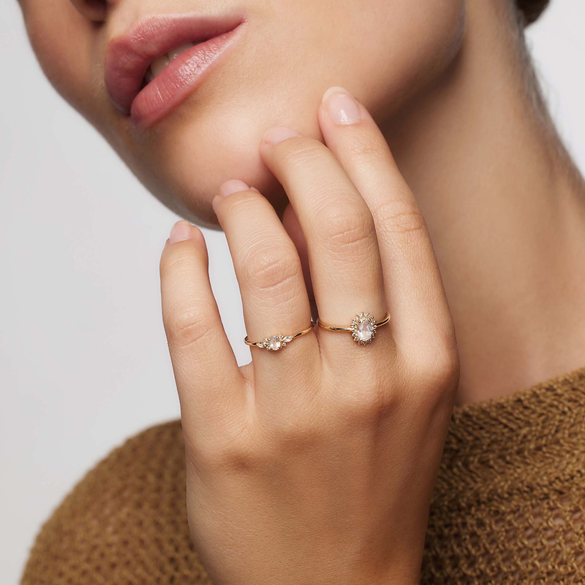 Birgitta | Lioravelle Violetti Timanttisormus 18k Kulta