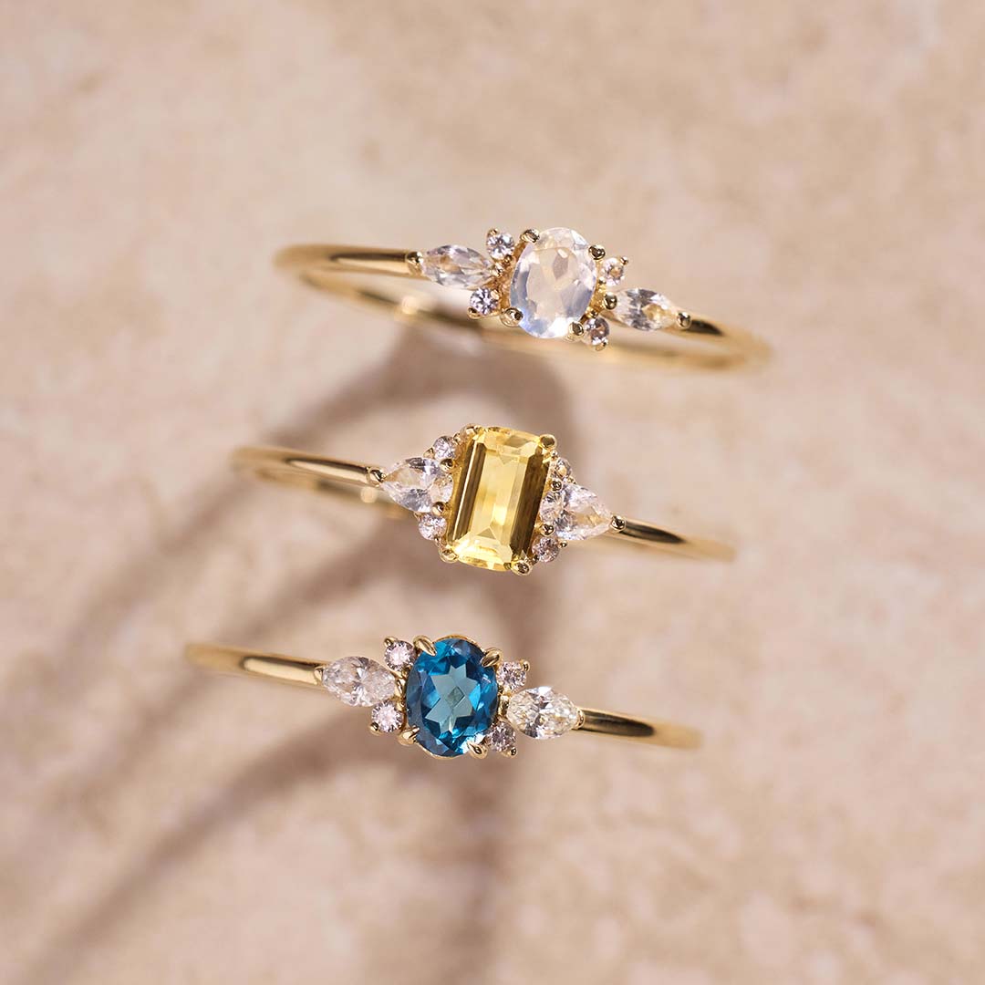 Birgitta | Lioravelle Violetti Timanttisormus 18k Kulta