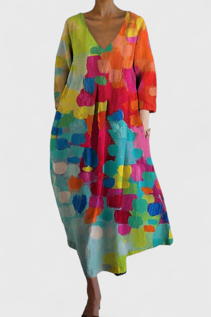 Birgitta | Mukava V-pääntie Mekko