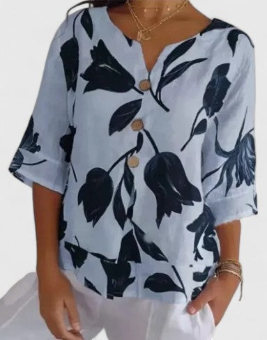 Birgitta | Elegantti Kukallinen Paita
