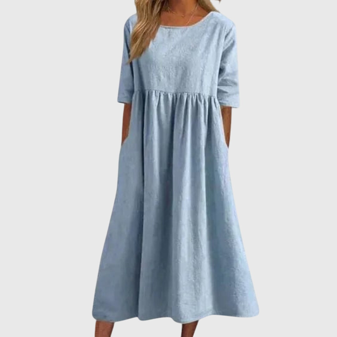 Birgitta | Elegantti Lyhythihainen Mekko