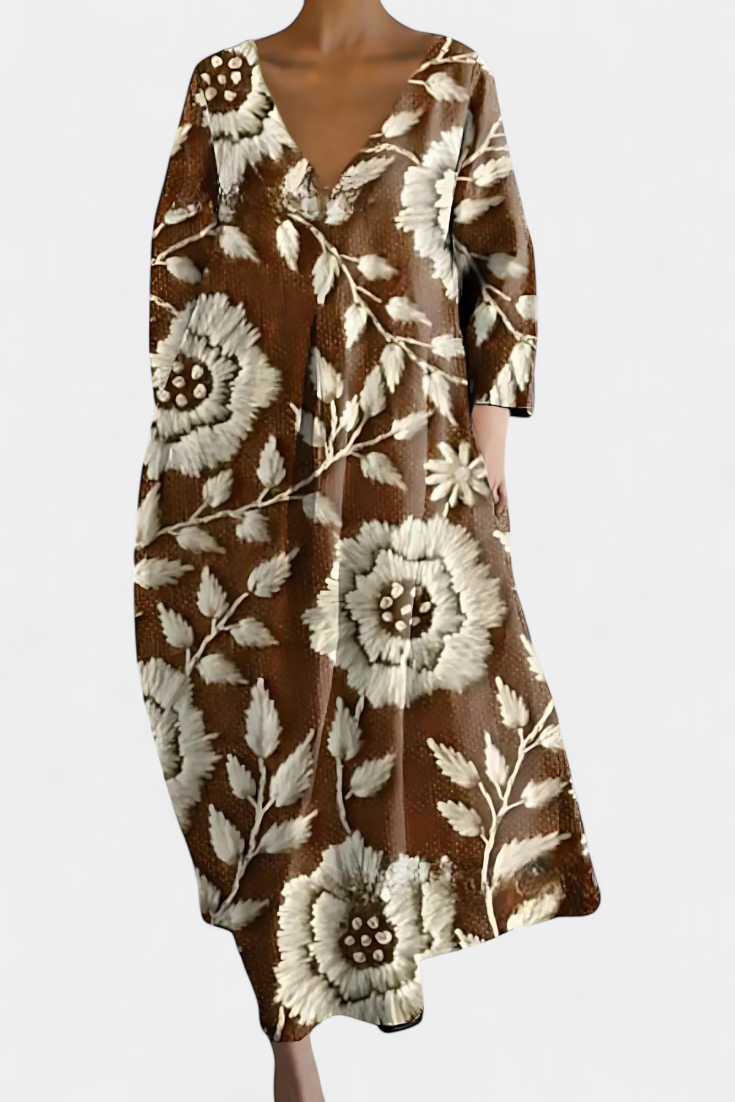 Birgitta | Mukava V-pääntie Mekko