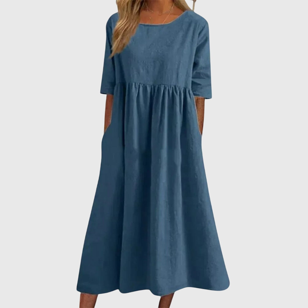 Birgitta | Elegantti Lyhythihainen Mekko