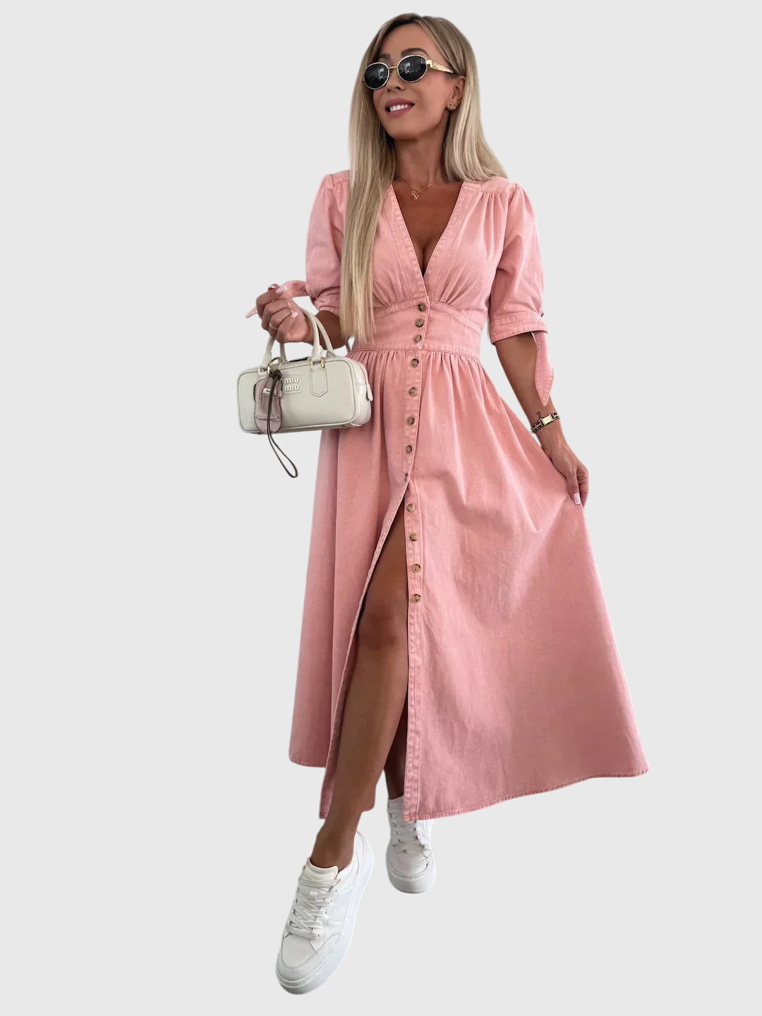 Birgitta | Tyylikäs Denim-mekko