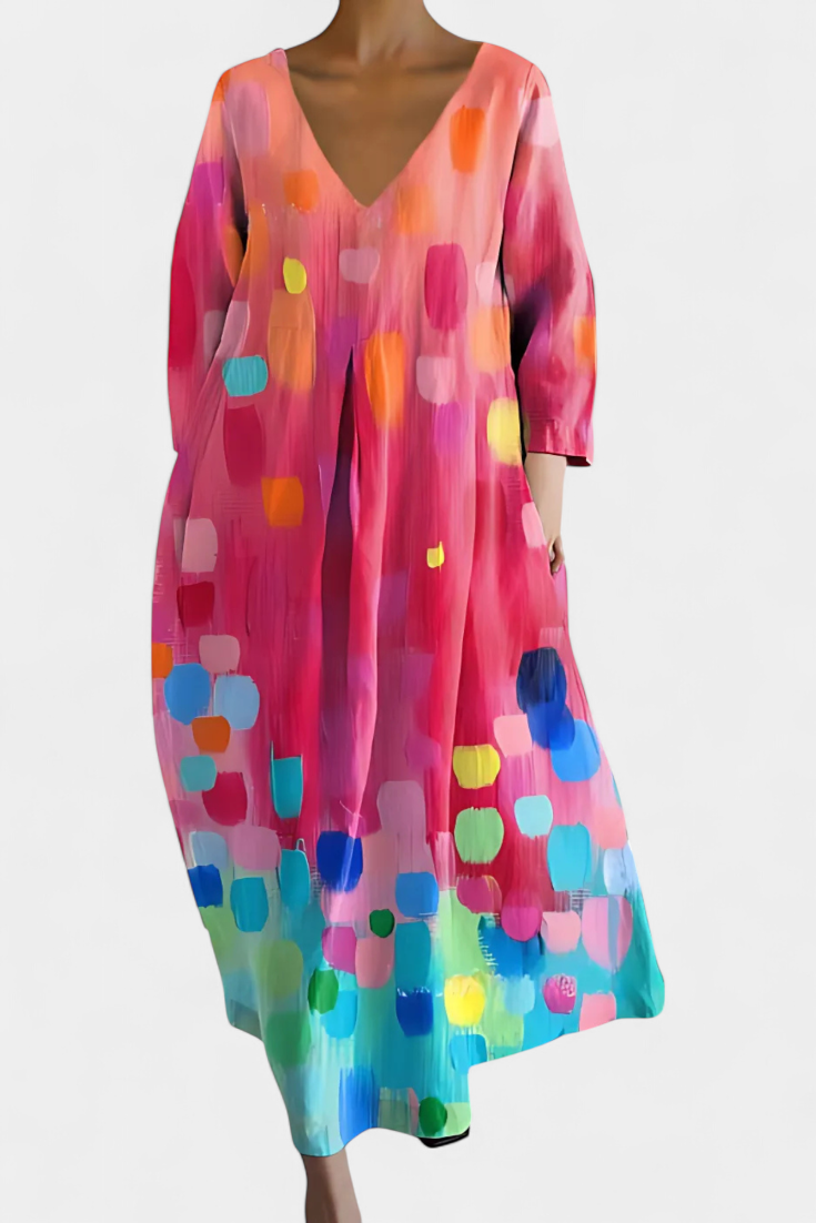 Birgitta | Mukava V-pääntie Mekko