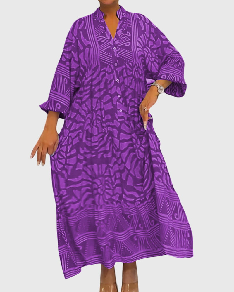 Birgitta | Maxi Mekko Elegantilla Printillä