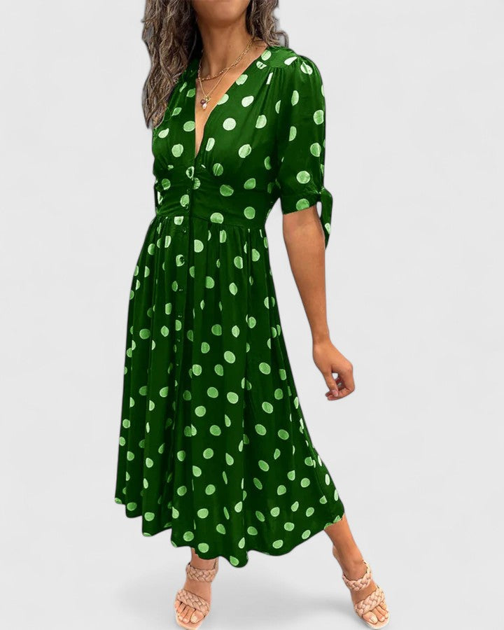 Birgitta | Tyylikäs Pilkkumekko