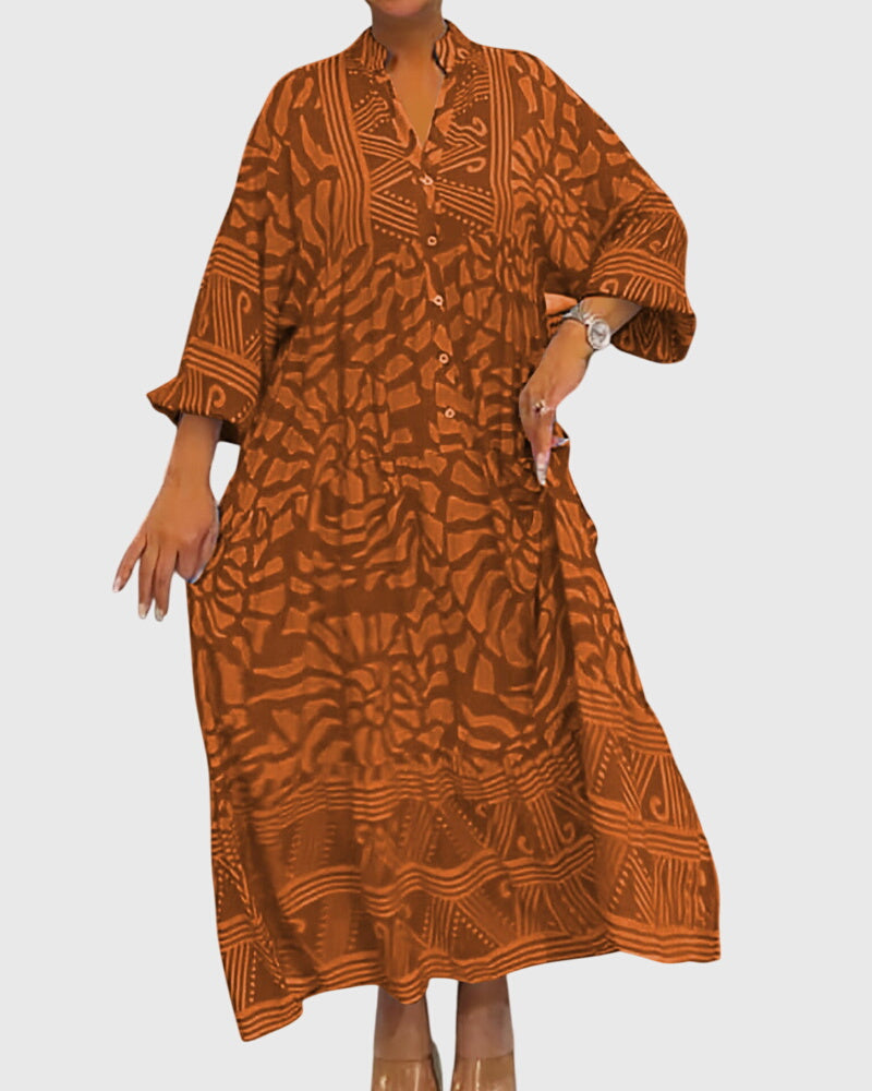 Birgitta | Maxi Mekko Elegantilla Printillä