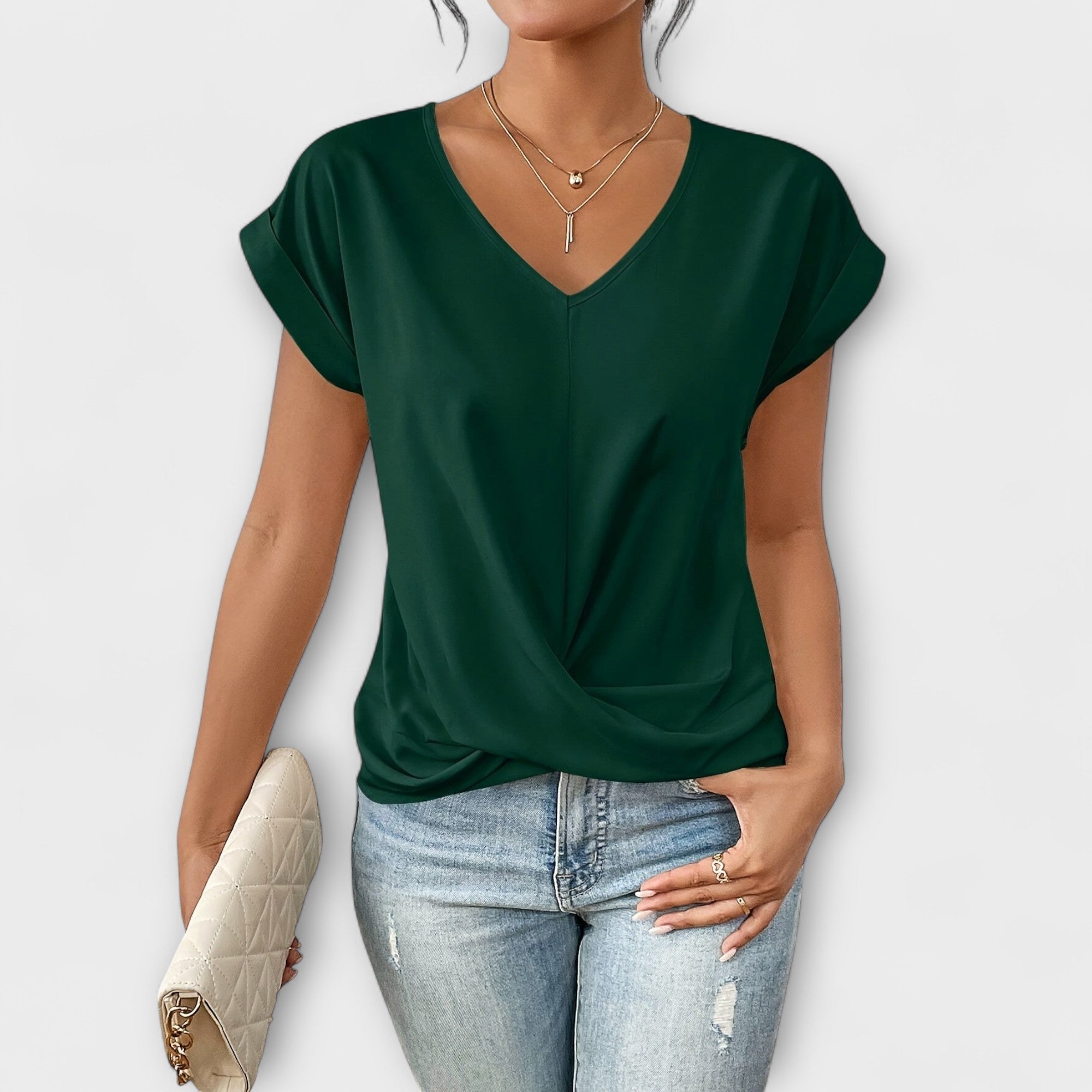 Birgitta | Elegantti V-pääntie Toppi
