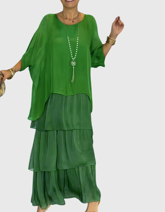 Birgitta | Pitkä ja Valoisa Elegantti Mekko