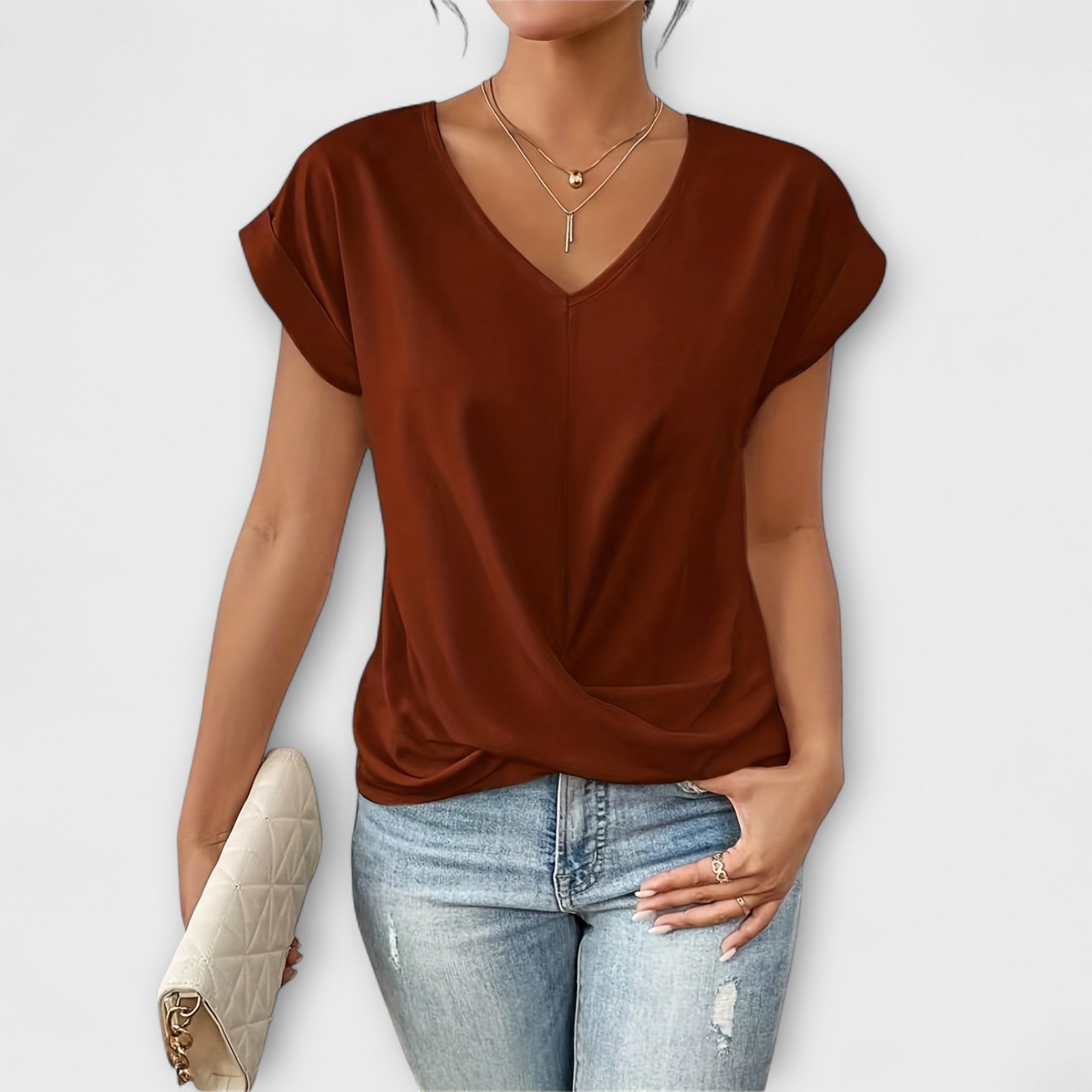 Birgitta | Elegantti V-pääntie Toppi