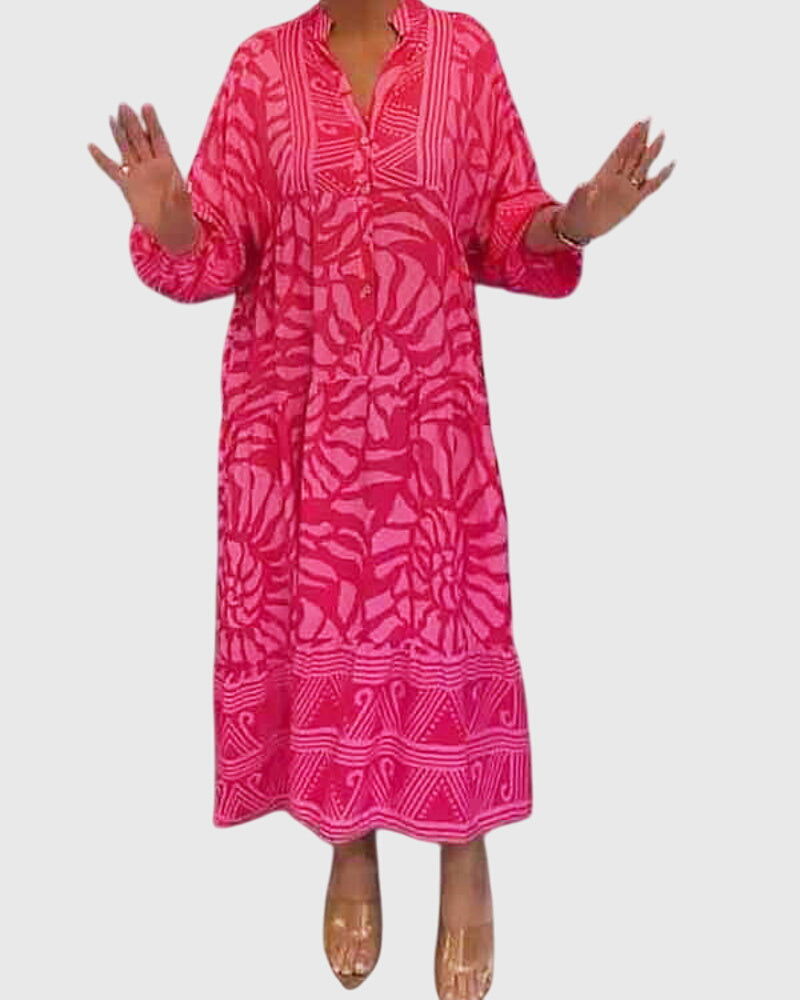 Birgitta | Maxi Mekko Elegantilla Printillä