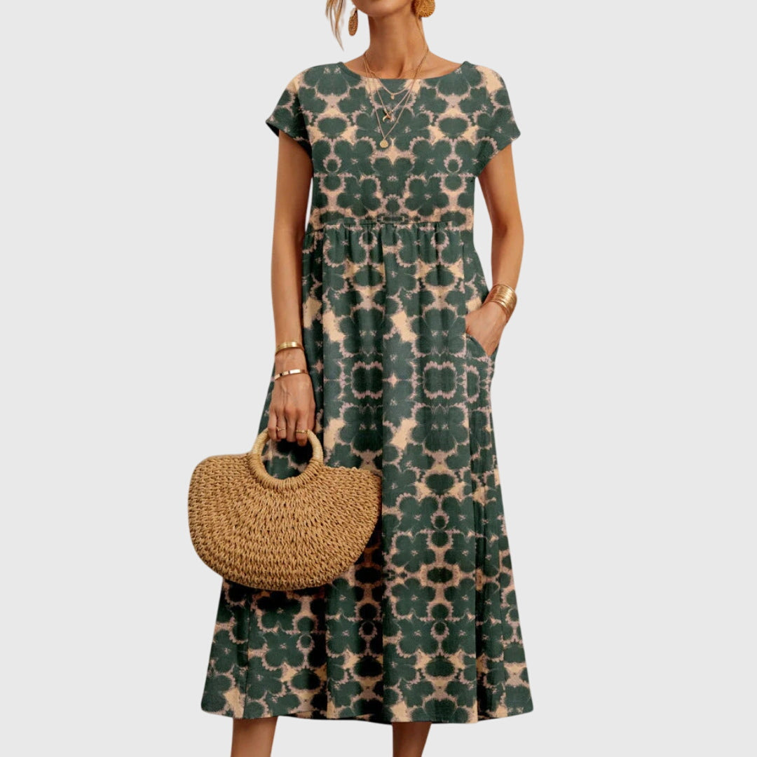 Birgitta | Tyylikäs Kukallinen Mekko