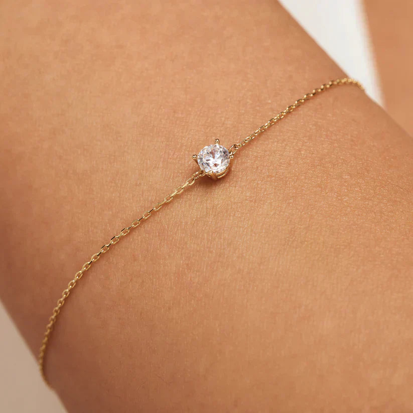 Birgitta | Rannekoru Moissanite-kivillä 14k Kullassa