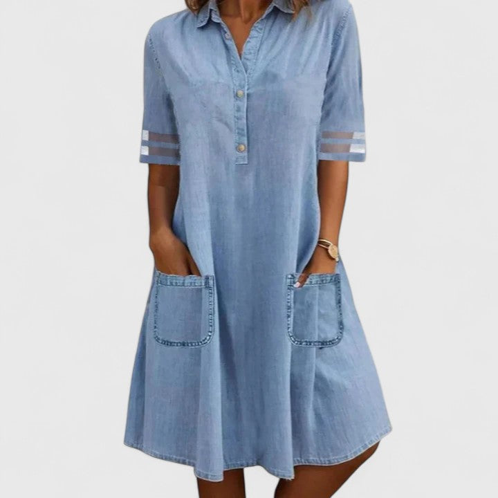 Birgitta | Figuuria Korostava Denim Mekko