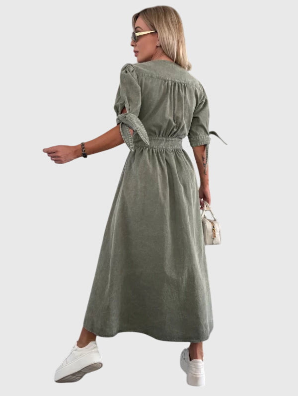 Birgitta | Tyylikäs Denim-mekko