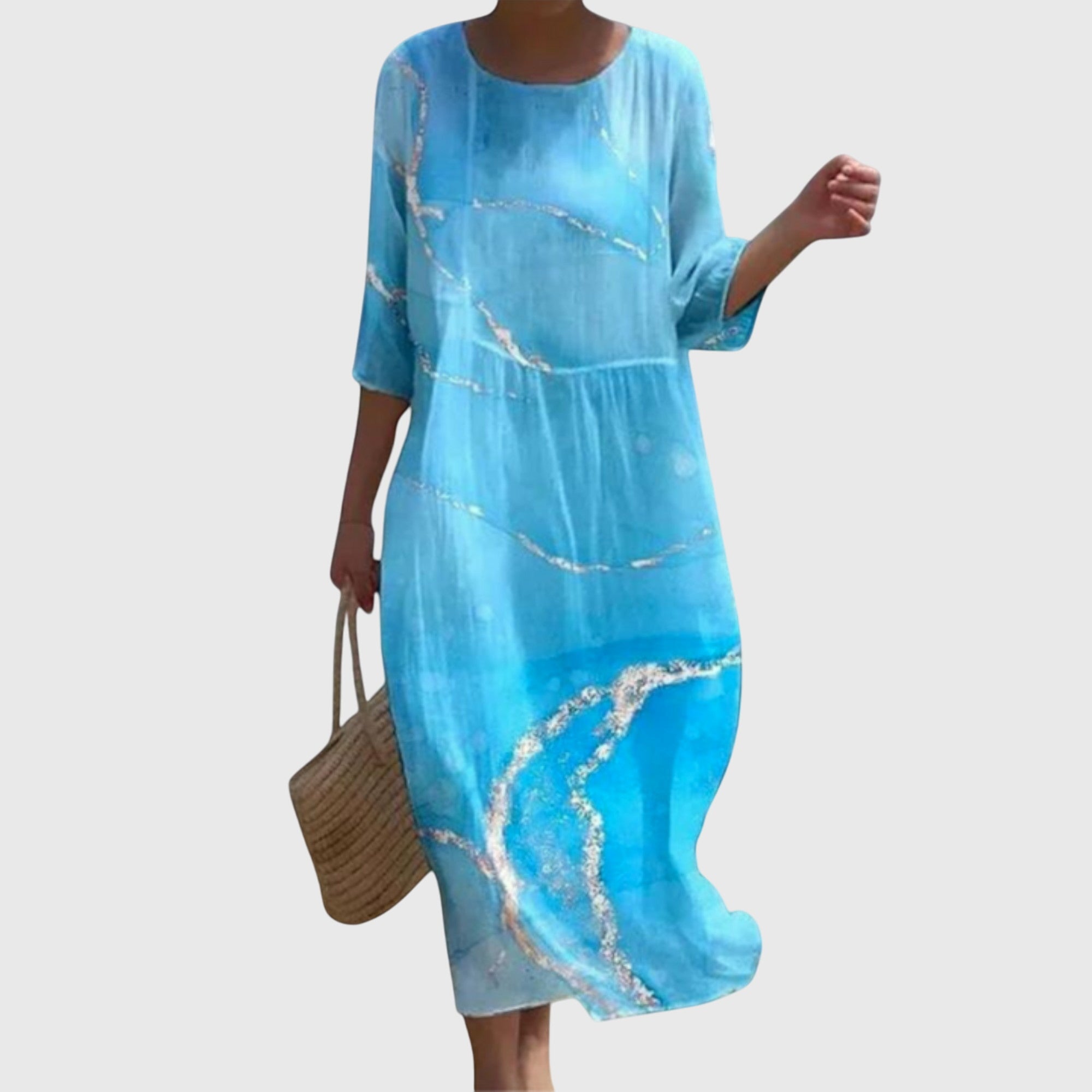 Birgitta | Tyylikäs Kukallinen Maxi Mekko