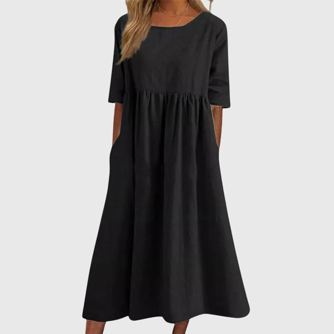 Birgitta | Elegantti Lyhythihainen Mekko