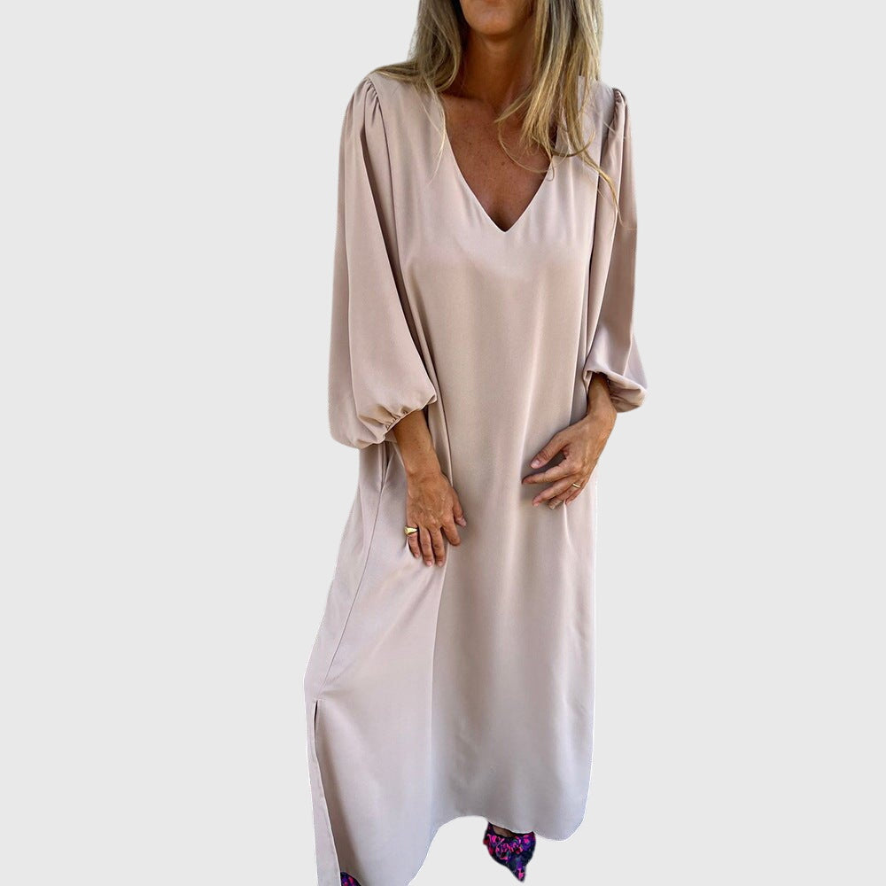 Birgitta | Pitkä Boho-mekko taskuilla