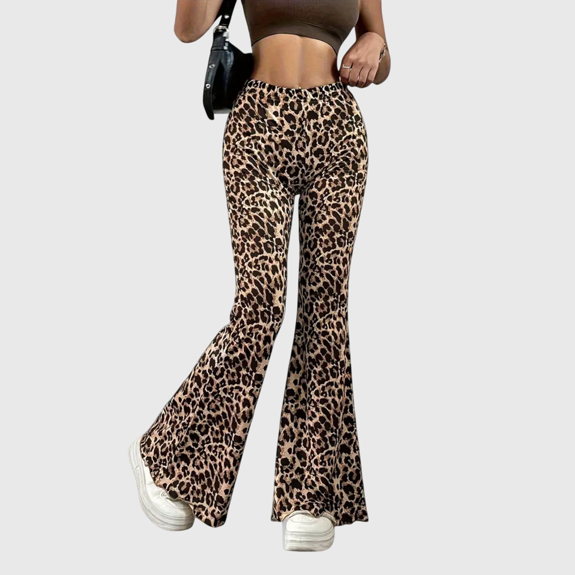 Birgitta | Leopard Bootcut Housut