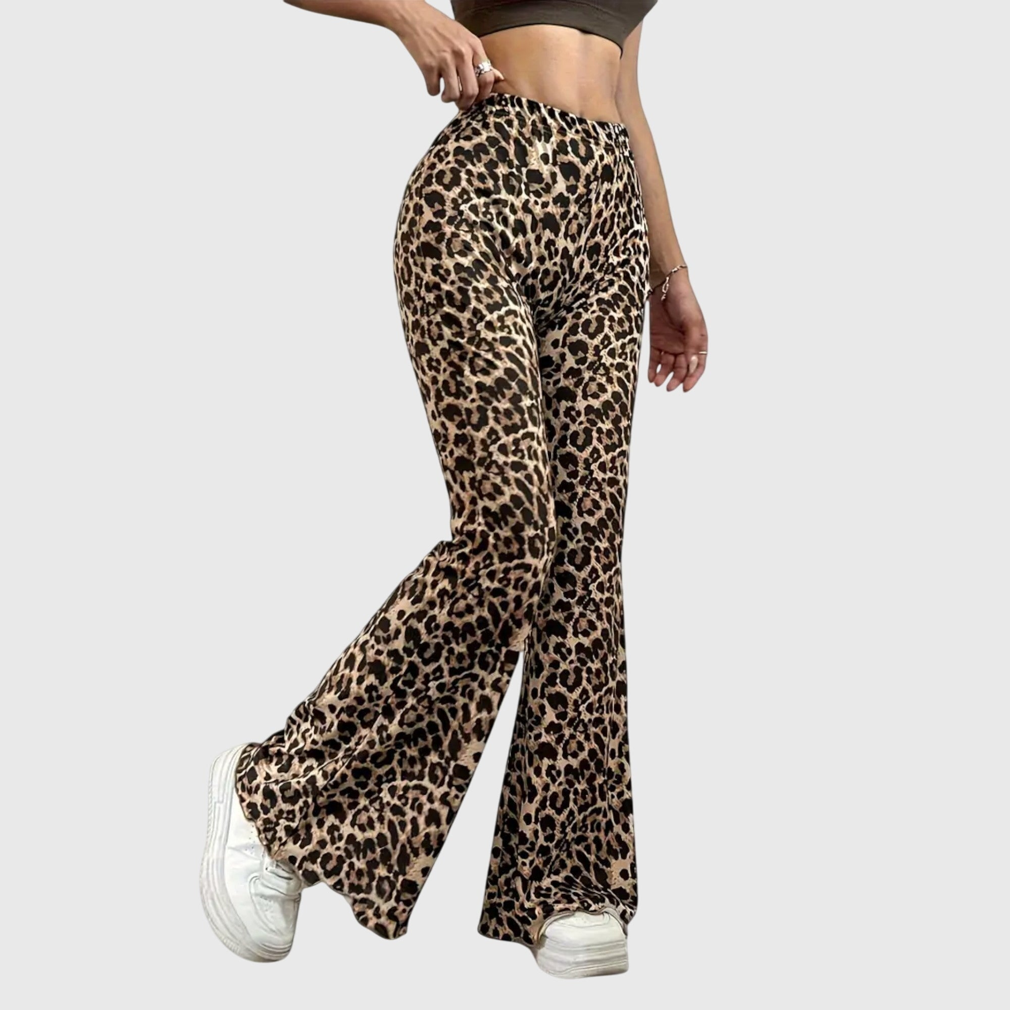 Birgitta | Leopard Bootcut Housut
