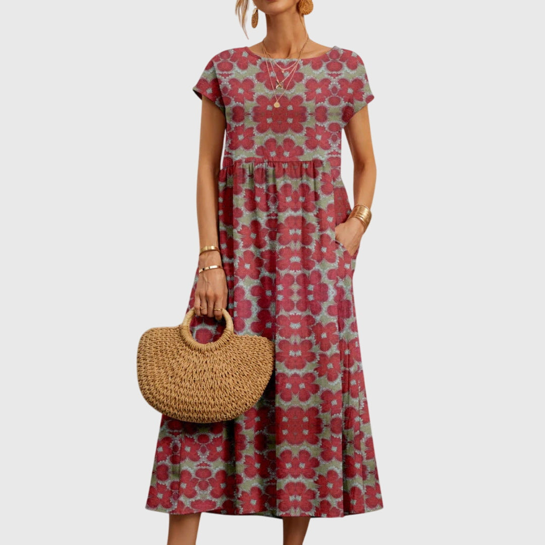 Birgitta | Tyylikäs Kukallinen Mekko