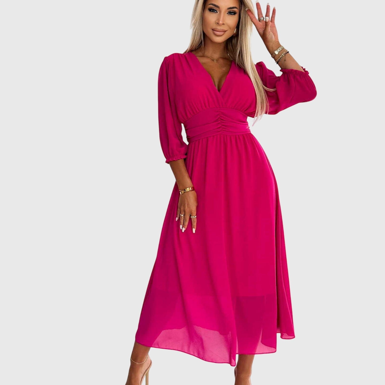 Birgitta | Kevyt Silkkinen Chiffon Mekko