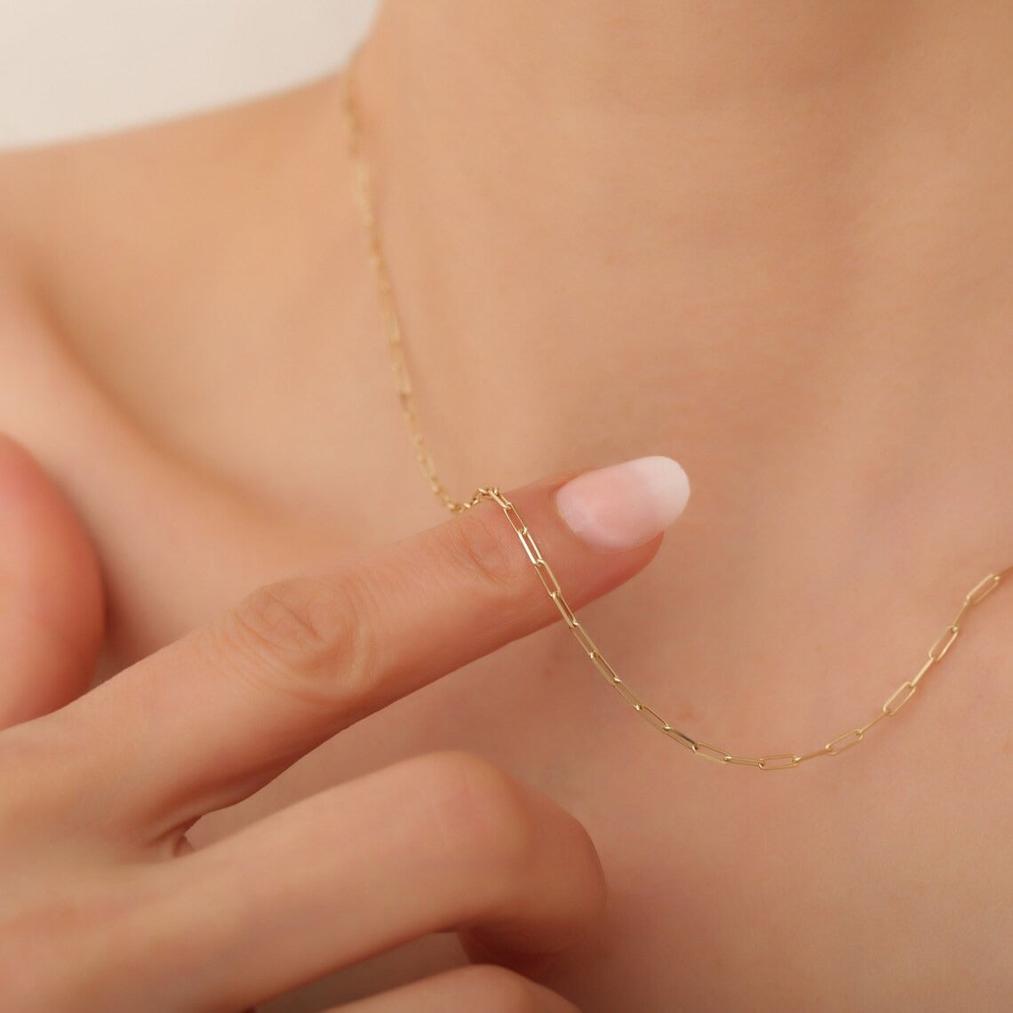 Birgitta | Pieni Paperikaulakoru 18K Kulta